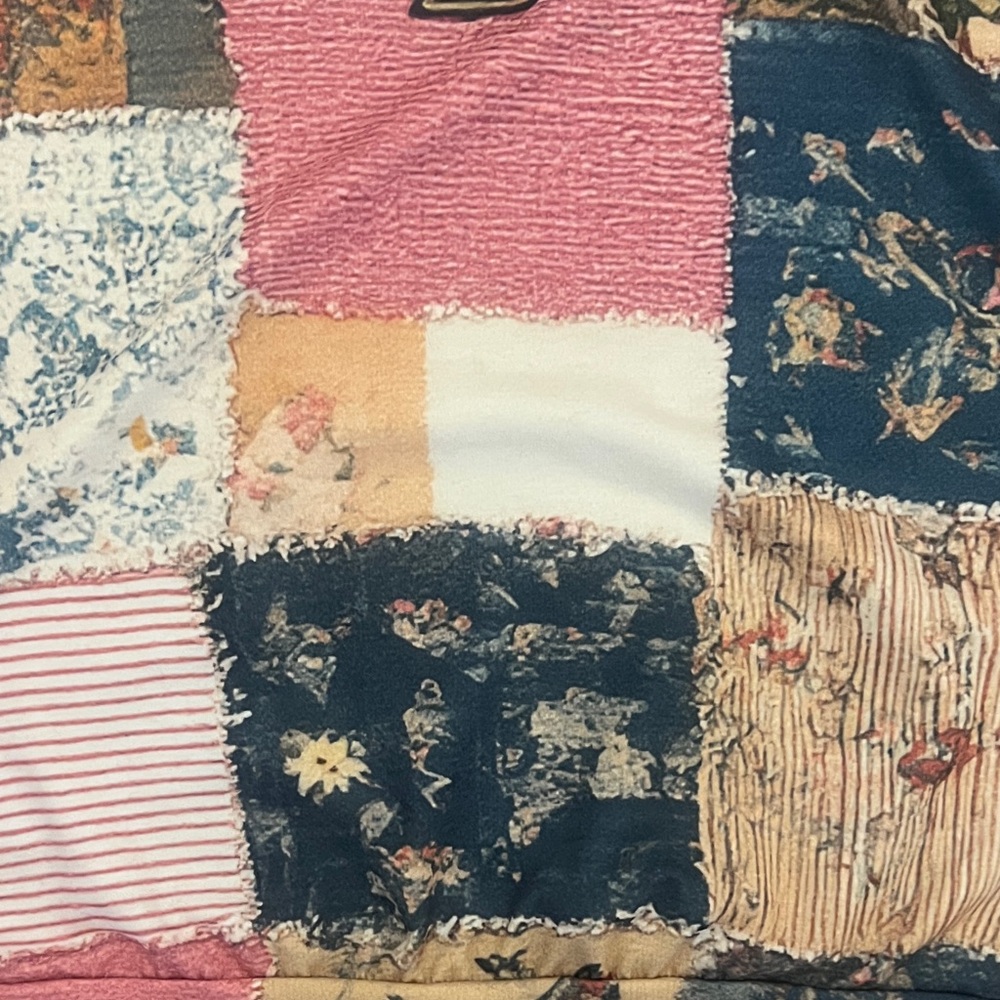 Patchwork Sweatshirt with Cross Design - image 3